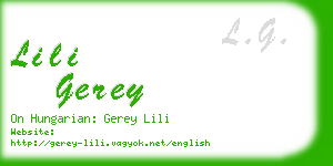 lili gerey business card